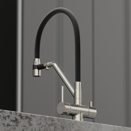 Смеситель для кухни SANCOS Dora с возможностью подключения фильтра для воды, цвет брашированный никель, арт. SC4003BN