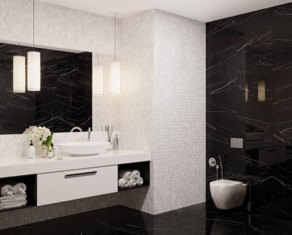 Керамогранит CONICAL BLACK 60x60 HIGH GLOSS, Oasis