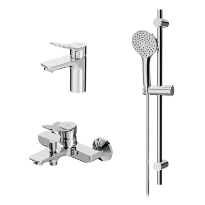 F40985A00 X-Joy, набор 3в1: Смеситель д/умывальника, Смеситель д/ванны/душа, душевой комплект, шт.