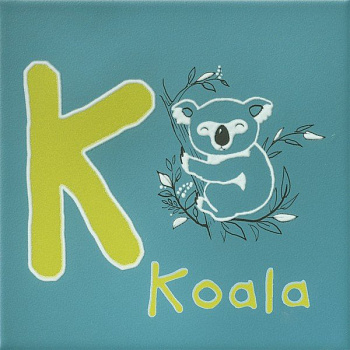 Декор OS\A237\5281 Зоопарк К синий, голубой 20см*20см*6,9мм (1уп/10шт)фауна, шт