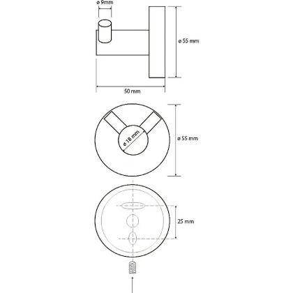 Двойной крючок Bemeta Neo 104106035 Нержавеющая сталь Двойной крючок Bemeta Neo 104106035 Нержавеющая сталь