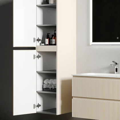 Шкаф-пенал SANCOS Snob R подвесной Beige Soft, 350х350х1650 мм, арт. PSNR35CE Шкаф-пенал SANCOS Snob R подвесной Beige Soft, 350х350х1650 мм, арт. PSNR35CE