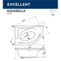 Ванна EXCELLENT Aquarella 150x100 (левая) "ULTRA" (золото) Ванна EXCELLENT Aquarella 150x100 (левая) "ULTRA" (золото)