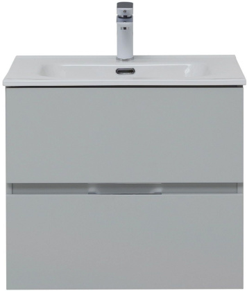 Тумба с раковиной Aquanet Алвита New 60 2 ящика, серый Тумба с раковиной Aquanet Алвита New 60 2 ящика, серый