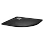 TRAY-MR-UNO-R-90-550-35-NERO-CR Поддон из искусственного мрамора в комплекте с сифоном с декоративной накладкой (хром), чёрный TRAY-MR-UNO-R-90-550-35-NERO-CR Поддон из искусственного мрамора в комплекте с сифоном с декоративной накладкой (хром), чёрный