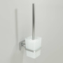 Щетка для унитаза подвесная Rhin, хром и белый, 9,2х38х13 см, K-8727