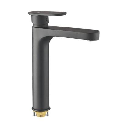 Смеситель для раковины латунь, черный S8711H