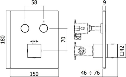 Смеситель для душа Paffoni Compact Box CPT518BO Смеситель для душа Paffoni Compact Box CPT518BO