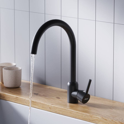 D3007022 Logic кухонный смеситель поворотный, черный D3007022 Logic кухонный смеситель поворотный, черный