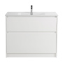 Тумба со стеклянной матовой раковиной напольная BelBagno KRAFT 100 Bianco Opaco, раковина белая Тумба со стеклянной матовой раковиной напольная BelBagno KRAFT 100 Bianco Opaco, раковина белая