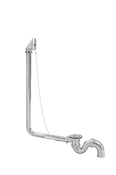 Слив-перелив для ванны Creto Corsica 24-DO-Ch с гидрозатвором, хром Слив-перелив для ванны Creto Corsica 24-DO-Ch с гидрозатвором, хром