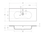 KEP-100-CEM-W0 Столешница из керамогранита без отверстия под смеситель 1016x468x10 Исполнение: Cemento  KEP-100-CEM-W0 Столешница из керамогранита без отверстия под смеситель 1016x468x10 Исполнение: Cemento