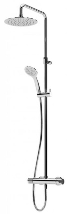 LEAF-CDA-30-SS Душевая стойка телескопическая, с верхним и ручным душем Исполнение: Sunset 