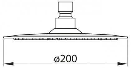 Верхний душ, круглое сечение, нержавеющая сталь, 20 cm, исполнение сатин BB-SLDC1-IN