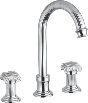 OLIMP-BLS2-A-03/24-Sw Смеситель на раковину на три отверстия, высокий, с донным клапаном, золото, ручки Swarovski OLIMP-BLS2-A-03/24-Sw Смеситель на раковину на три отверстия, высокий, с донным клапаном, золото, ручки Swarovski