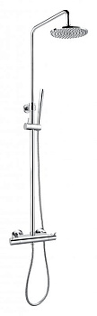 SIESTA-F-CD-TA-01 Душевая колонна (стойка), регулируемая по высоте, с термостатическим смесителем на один выход, верхним и ручным душем, хром