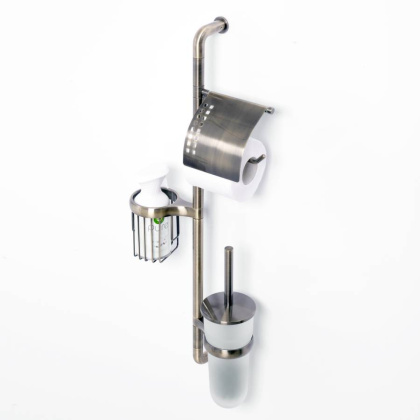 Комбинированная настенная стойка, 27,6х69,3х9,5 см, цвет бронза, K-1458