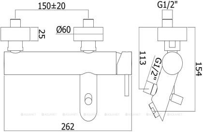 Смеситель для ванны с душем Paffoni Light LIG023NO