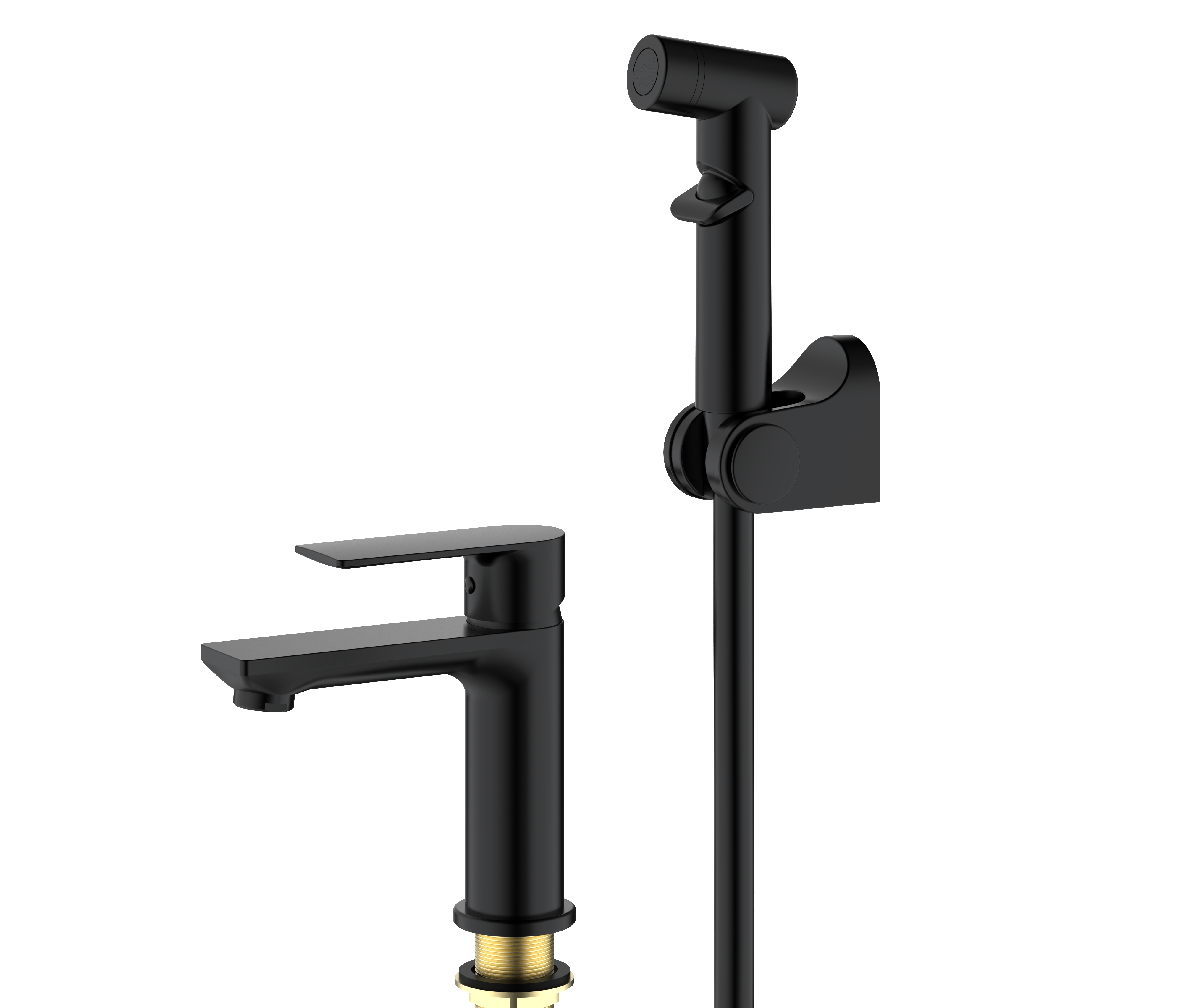 Смеситель Splenka с гигиеническим душем для умывальника  S05.12.06