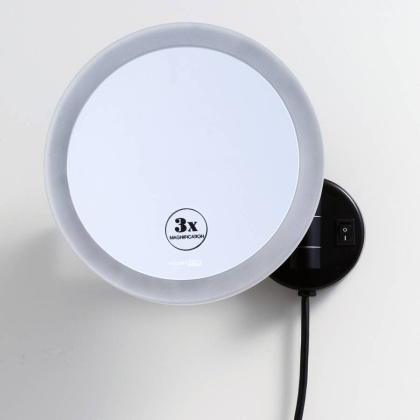 K-1004BLACK Зеркало с LED-подсветкой, 3-х кратным увеличением K-1004BLACK Зеркало с LED-подсветкой, 3-х кратным увеличением