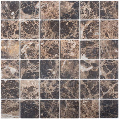 Мозаика, нат. мрамор, DARK EMPERADOR MATT 48x48, Classic Мозаика, нат. мрамор, DARK EMPERADOR MATT 48x48, Classic