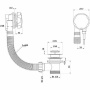 Слив-перелив (в сборе) "АНИ пласт"  ЕМ-301 для ванны, шт