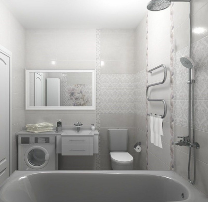 Плитка настенная 12106R Город на воде серый светлый обрезной 25*75*9 (6шт/1,125м2), м2