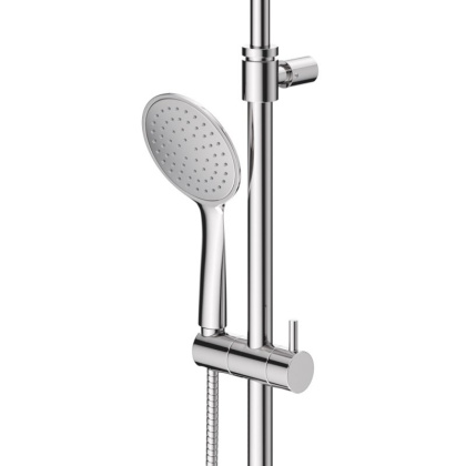 LEAF-CDA-30-L-MM Душевая стойка телескопическая, с верхним и ручным душем, верхний душ диаметр 300 мм металл, исполнение Morning Mist