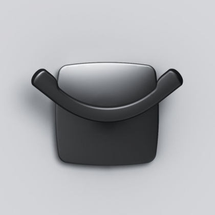 Двойной крючок для полотенец Gem, 5х8,3х4,1 см, черный, A9035622