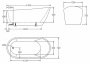 Акриловая ванна без перелива BELBAGNO BB62-1700-W0, 1700х720х720