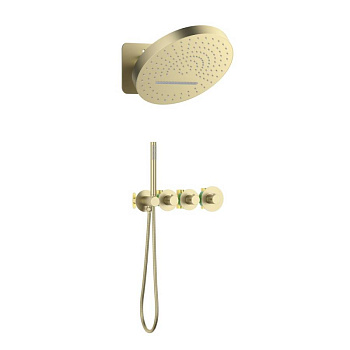 Душевая система Timo Saona SX-2329/17SM скрытого монтажа, термостат, золото матовое