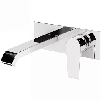 NAUTIC-BLI-01-W0 Смеситель для раковины встраиваемый однорычажный, излив и ручка на одной площадке, исполнение хром