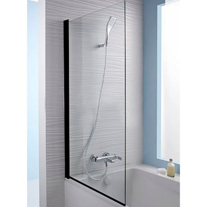 Шторка на ванну E6D042-BL Jacob Delafon Struktura чёрный (140см/80см/6мм) Распашная, шт