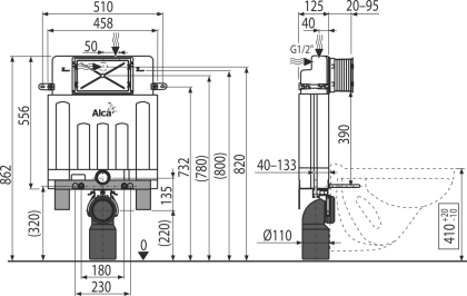Скрытая система инсталляции для замуровывания в стену Скрытая система инсталляции для замуровывания в стену