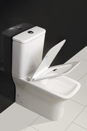 BB248CPR-P Чаша унитаза безободкового, полное примыкание к стене, P-trap 