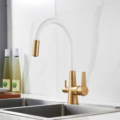 Смеситель для кухни с гибким изливом Shevanik S668G