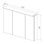 Шкаф зеркальный Lemark ZENON 120х80см 3-х дверный, с козырьком-подсветкой, с розеткой, цвет корпуса: Белый глянец Шкаф зеркальный Lemark ZENON 120х80см 3-х дверный, с козырьком-подсветкой, с розеткой, цвет корпуса: Белый глянец
