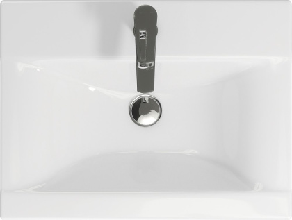 Тонкая раковина Ontario с отверстием под смеситель, размером 60 см