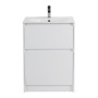 Тумба со стеклянной матовой раковиной напольная BelBagno KRAFT 100 Bianco Opaco, раковина белая Тумба со стеклянной матовой раковиной напольная BelBagno KRAFT 100 Bianco Opaco, раковина белая