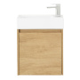 Тумба с раковиной подвесная BelBagno KRAFT MINI 50 Rovere Galifax Bianco левосторонняя, раковина белая Тумба с раковиной подвесная BelBagno KRAFT MINI 50 Rovere Galifax Bianco левосторонняя, раковина белая