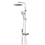 DX220920000xxx Apollo, душевая система со смесителем-полкой: верхний душ 230*230мм, ручной душ