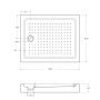Акриловый поддон CEZARES TRAY-A-AH-140/90-15-W Акриловый поддон CEZARES TRAY-A-AH-140/90-15-W