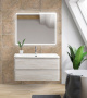 Тумба с раковиной подвесная BelBagno ALBANO 80 Rovere Nature Grigio, раковина белая Тумба с раковиной подвесная BelBagno ALBANO 80 Rovere Nature Grigio, раковина белая
