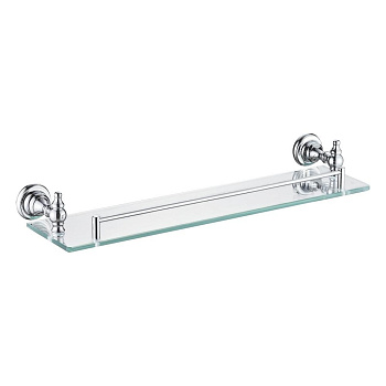 Полка стеклянная 1-ярусная, RG1119 Rose, Хром Полка стеклянная 1-ярусная, RG1119 Rose, Хром