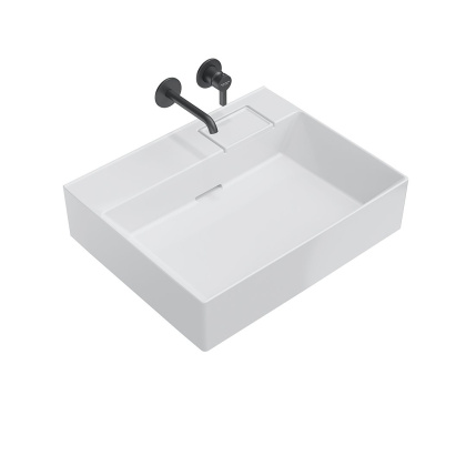 Раковина LOGICA мебельная\подвесная без отверстий 60, белая глянцевая