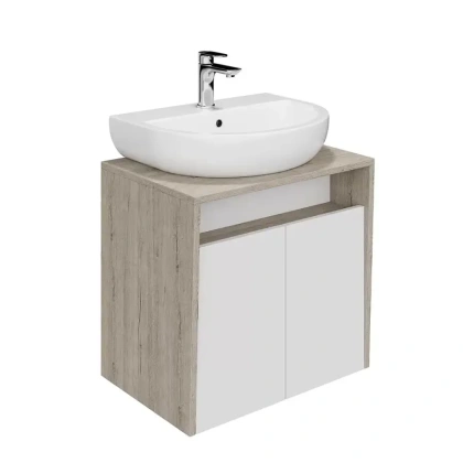 Тумба PRO подвесная 2 дверцы 60, белая глянцевая  PRO.60.2\WHT