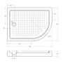 Акриловый поддон CEZARES TRAY-A-RH-100/80-550-15-W-R Акриловый поддон CEZARES TRAY-A-RH-100/80-550-15-W-R