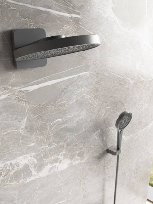 Душевой комплект Futura VSFW-2F12TGM термостатический встраиваемый, 3 режима, вороненая сталь