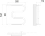 Полотенцесушитель Terminus М-образный с/п (1") 500х500 Полотенцесушитель Terminus М-образный с/п (1") 500х500