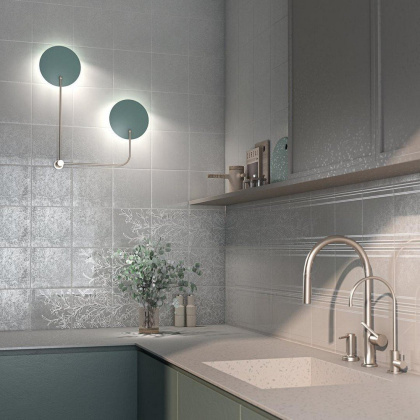 Декор Барберино 2 белый глянцевый 20x20x0,69 Декор Барберино 2 белый глянцевый 20x20x0,69